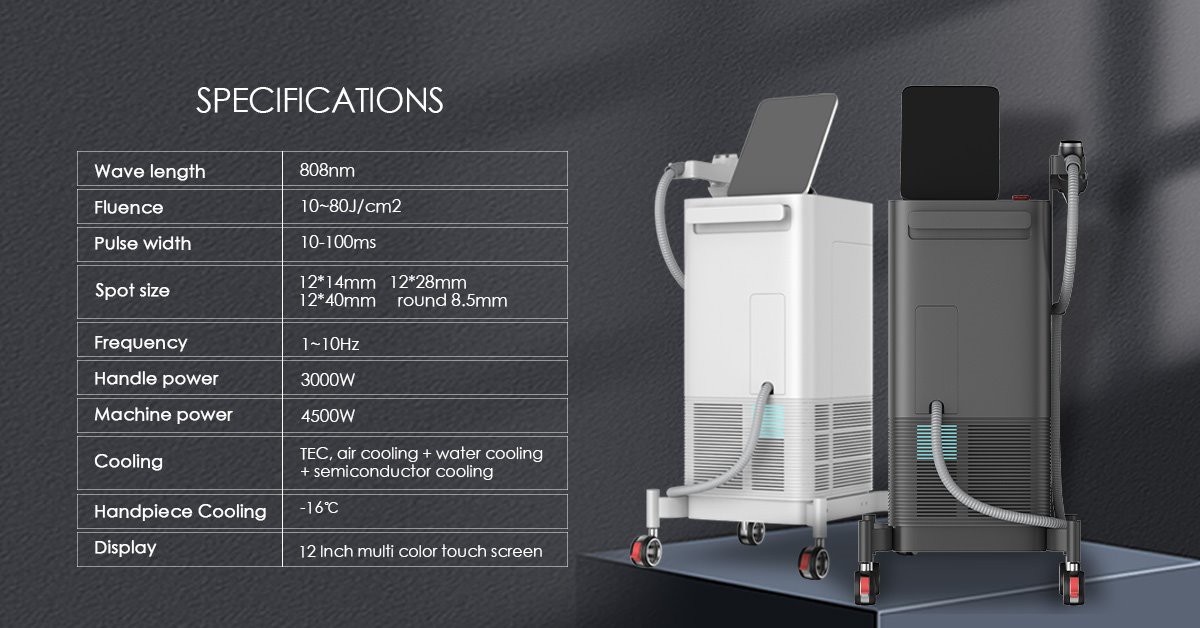 High Power 3 Wavelength Diode Laser Hair Removal Machine